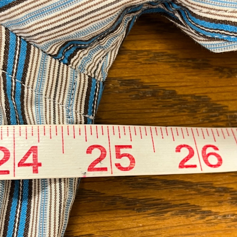 ROBERT GRAHAM Long Sleeve Button Down Striped Mens Shirt XL Silk Fold Back Cuffs - Picture 12 of 14